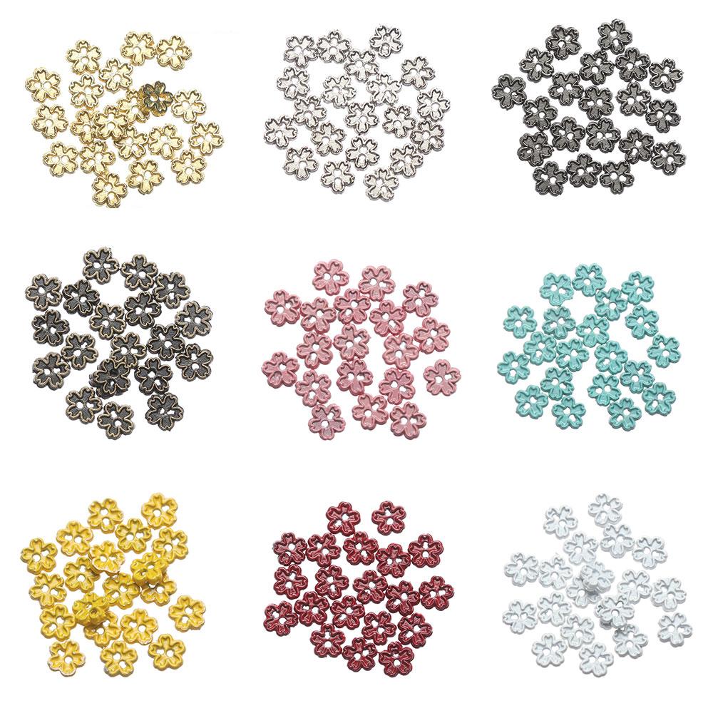 20Pcs 4mm Mini Buttons Flower Shape Metal Buckle Doll Clothes Buckles DIY Sewing Material Dolls Clothing Accessorie