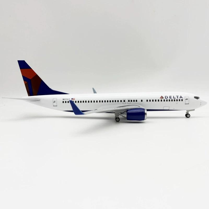 1/130 Scale Diecast B737 Delta AirLines Airplane Model 30cm Toy Airplane Model Souvenir Resin Plane Toy Collected Gift By Aviati