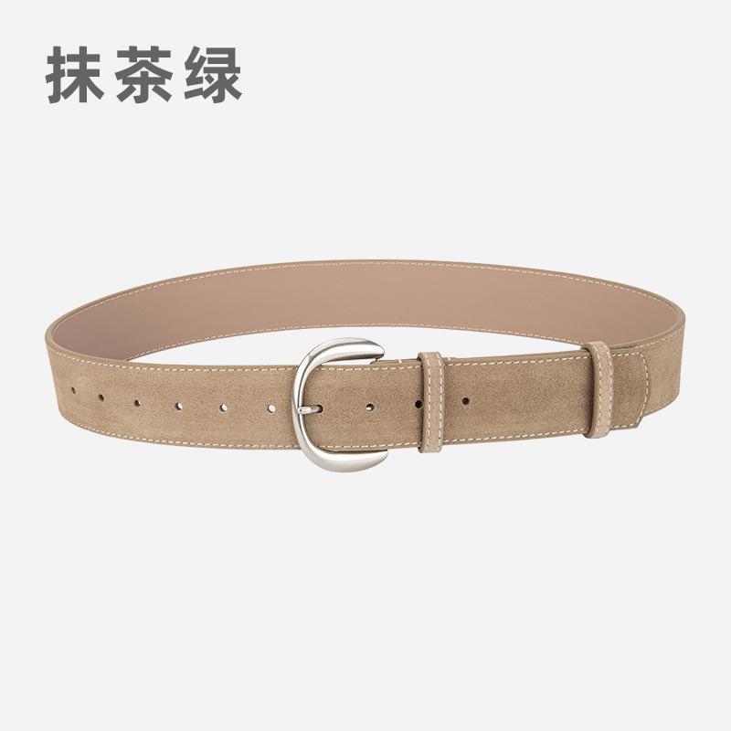 Literary And Retro Women'S Belt Matte High-End Leather With Skirt Jeans Decorative Belt Women