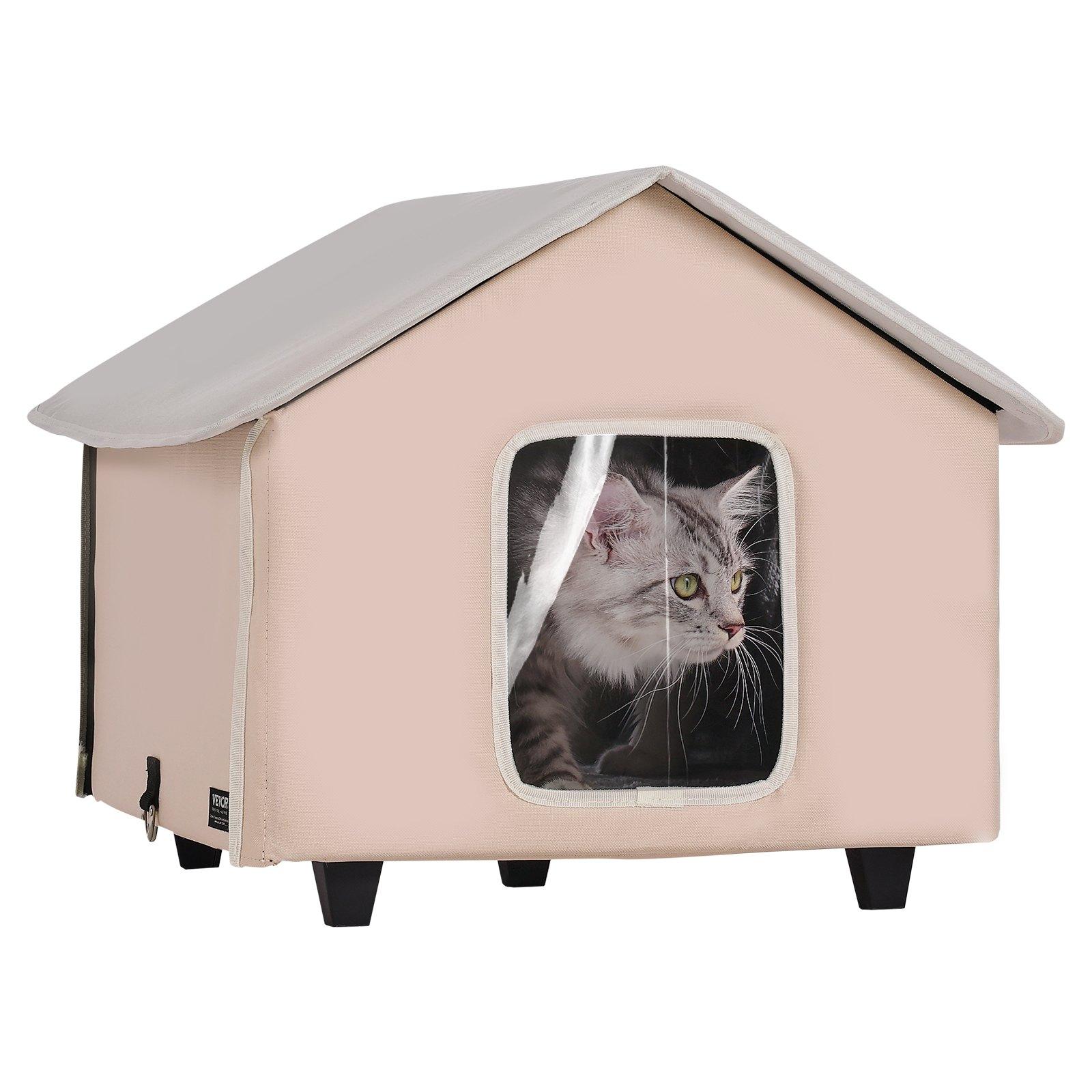 VEVOR Elevated Heated Cat House, Outdoor