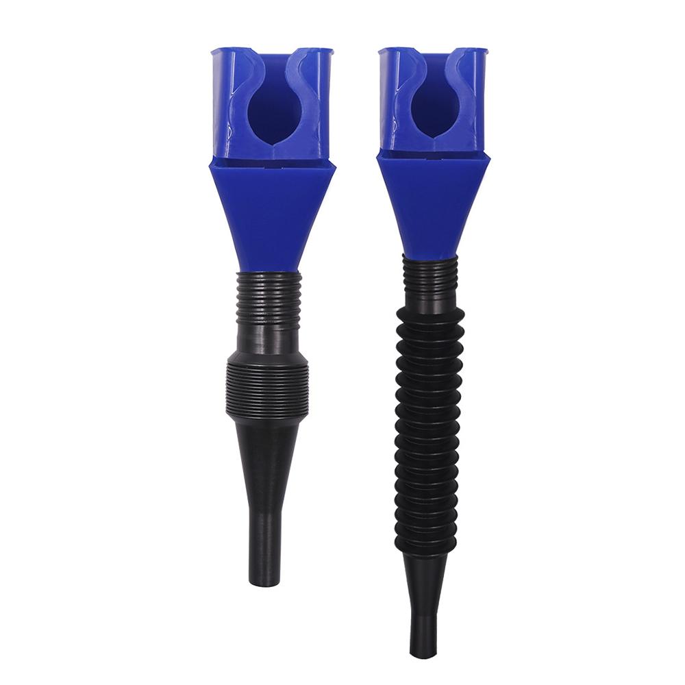 1Pc Blue/White Oil Funnel Filter Transfer Tool,Car Refueling Buckle Funnel,Foldable Portable Refueling Funnel,Car Accessories
