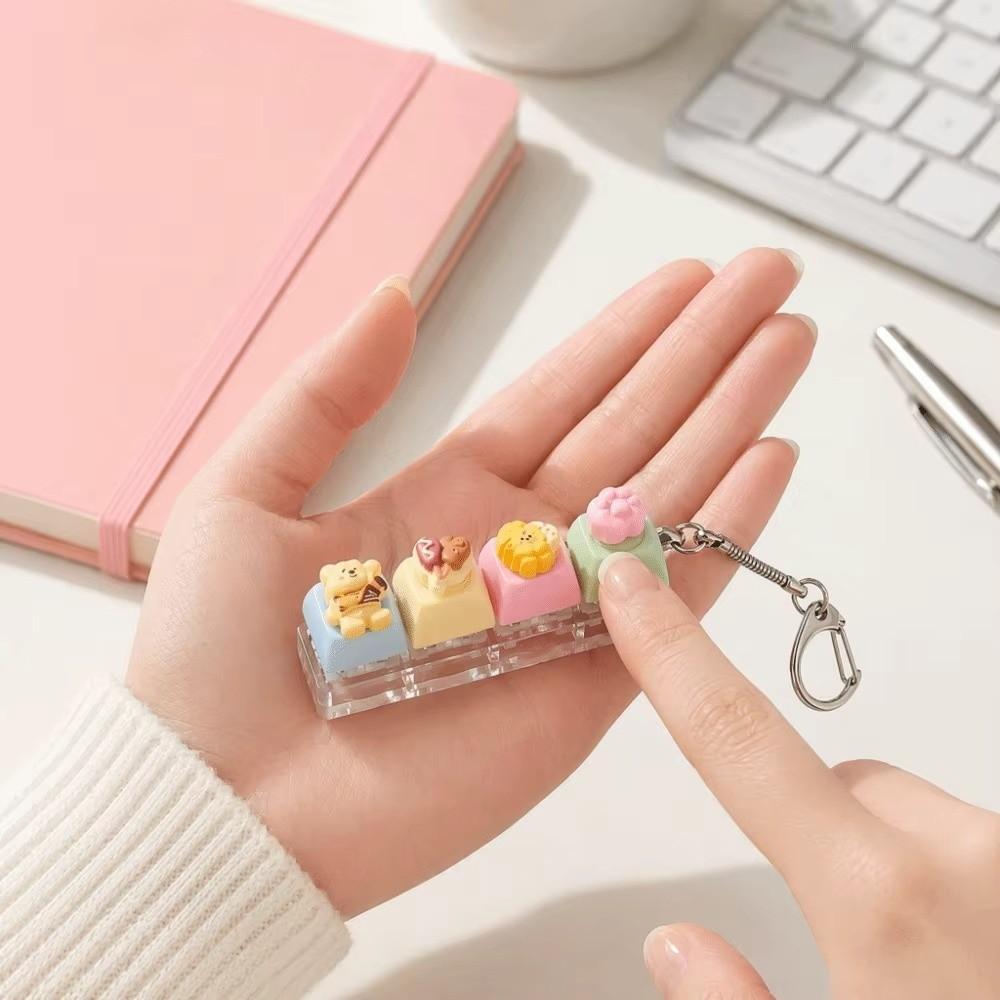 Finger Button Keycap Fidget Keychain Mechanical Finger Press Keycap Keychain Kids