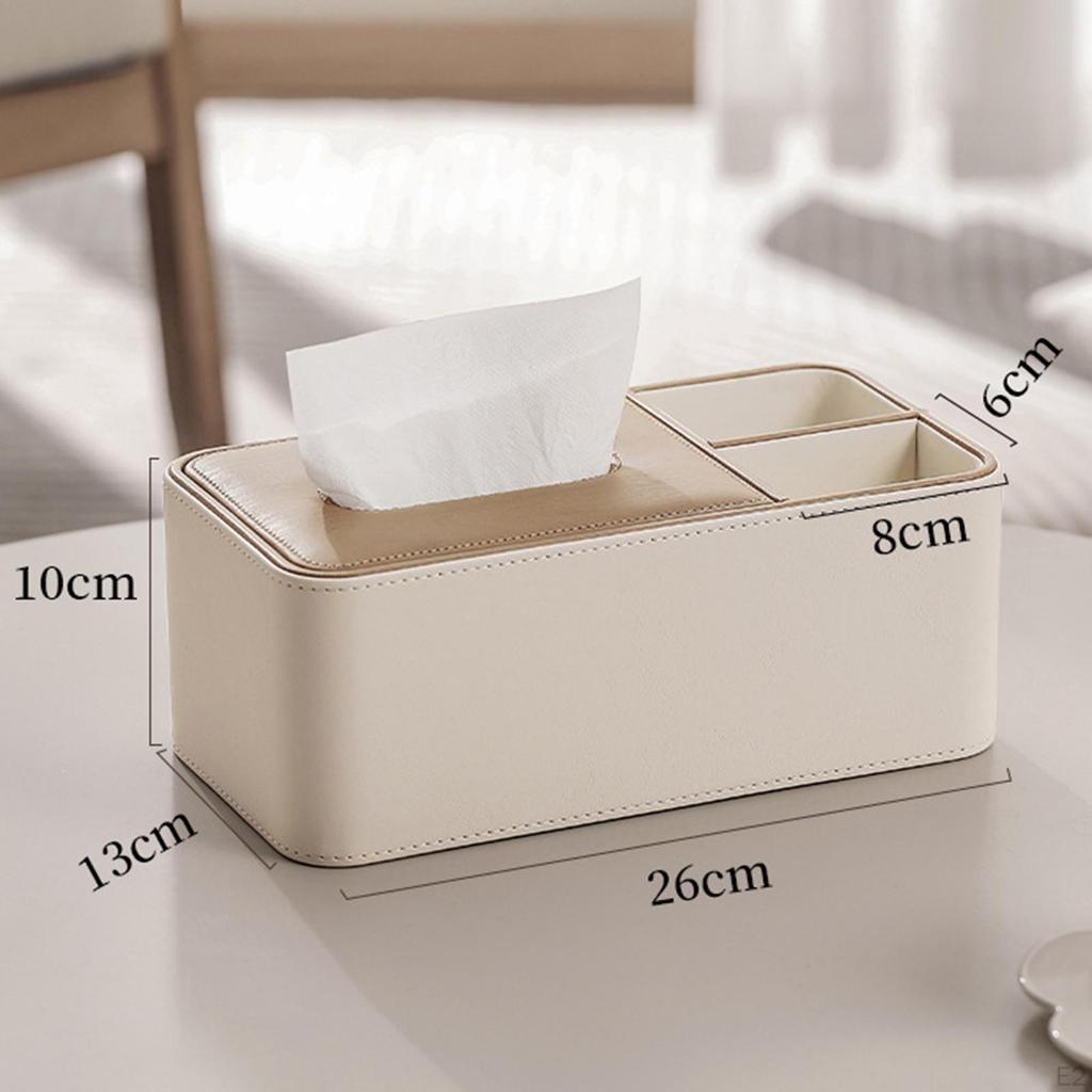 Minimalist Rectangular Tissue Dispenser And Decorative Wall Clock Multipurpose Holder for Office