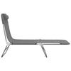Vidaxl Folding Sun Loungers, 2 Pcs, Grey, Textilene And Steel