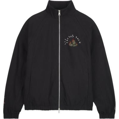 X Travis Scott Giacca con Zip a Collo Alto con Stampa Pistola a Spruzzo con Strass Uomo Giacche Nero DO4096-010