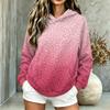 Damen Casual Kapuzenpullover mit Farbverlauf-Leopardenmuster