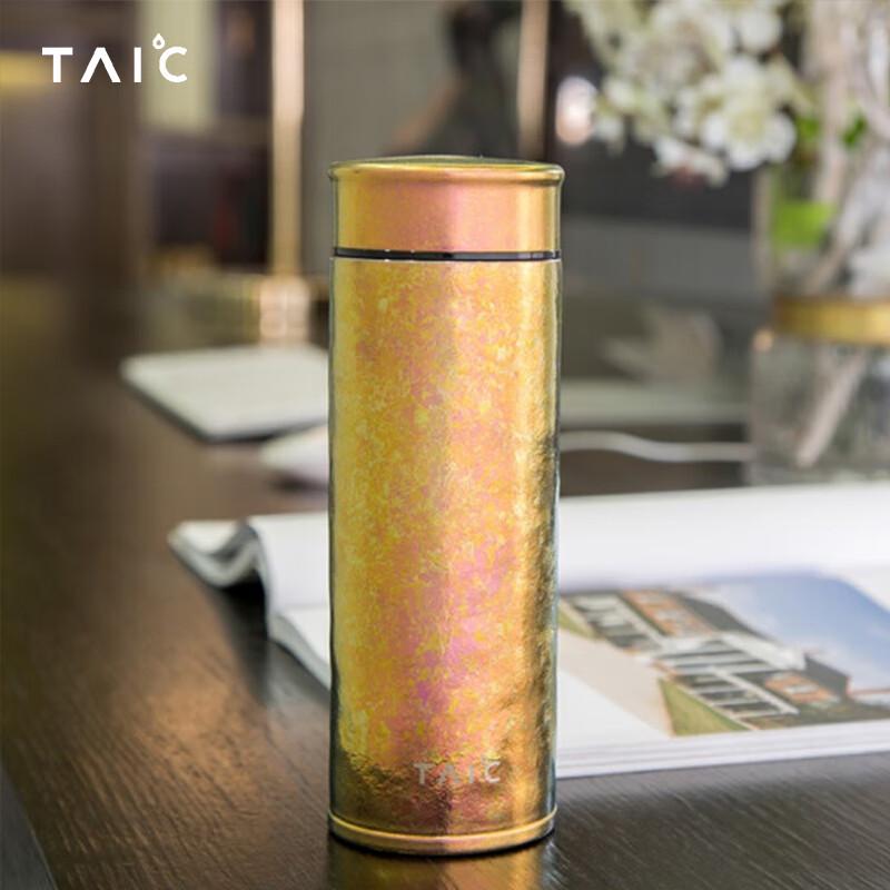 TAIC Pure Titanium Insulated Tea Filter Bottle 400ml