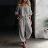Minimalist Womens Casual Jumpsuit With Tiefront Top For Spring Fashion