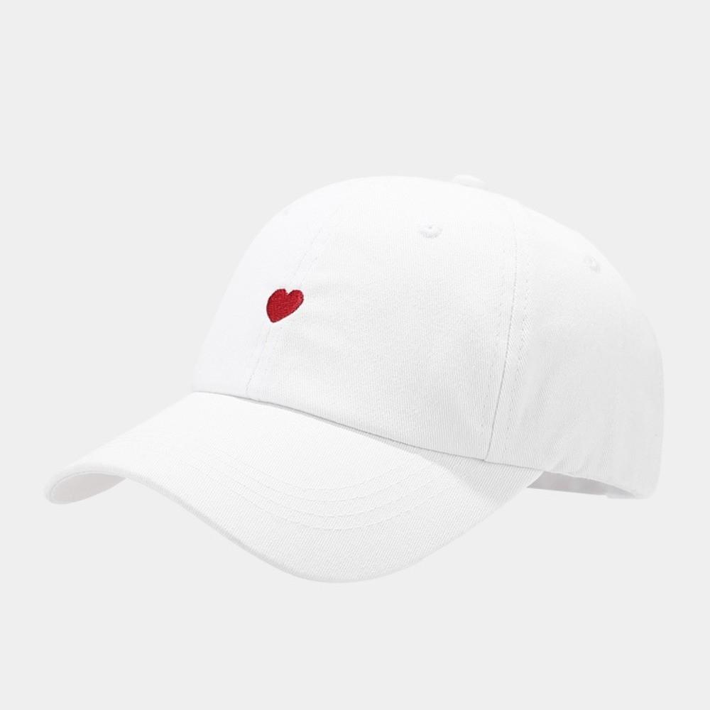 Simple Love Embroidery Baseball Cap Sun Protection Breathable Sun Hat Adjustable Sunshade Hat Men and Women