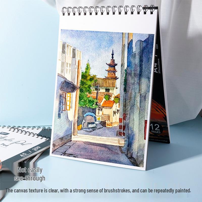 BoYiXuan 24-Page Coilbound Artist Sketchbook - Thickened, Portable, Easy-to-Carry for Drawing