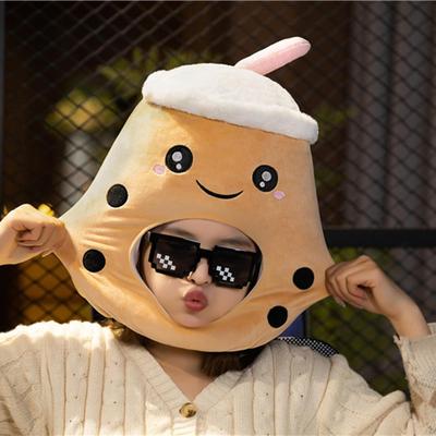 Milk Tea Hat Cute Photography Prop for Carnival Theme Party Stage Performance