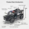 1:32 Scale SWAT Armored Car Model Toy 4D Engine Shock Absorption Pull Back Metal Diecast Vehicle Models Sound Light Gift for Kid