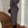 Autumn 2025 European & American Fashion Solid Color Comfy Tie-Up Long Sleeve Two-Piece Set for Women