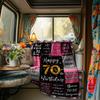 70Th Birthday Blanket Personalized Name Soft Comfortable Stylish Blanket Car Blanket Perfect For Travel Camping Outdoor Home Suitable For All Seasons