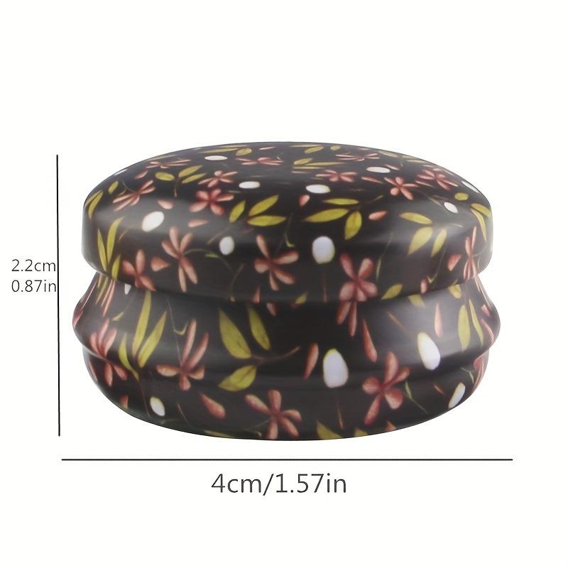 12pcs Mini Round Metal Tin Boxes with Elegant Floral Portable Storage Container for Earrings Jewelry Storage Bins Home Organizer