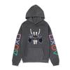 Winter Comfortable Fashion Long Sleeved Letter Game Console Icon Printed Hoodie-Soft Medium Stretch Polyester Fabric Winter Relaxed Fit Clothing