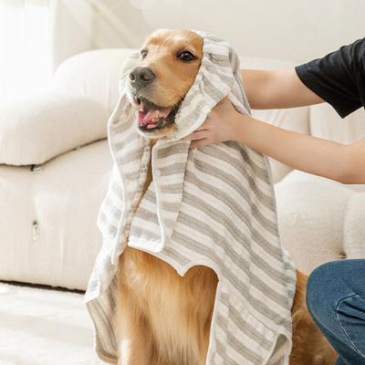 Toalha de Banho para Cães de Estimação Ultra-Absorvente Secagem Rápida para Cães Roupão Espesso para Cães Grandes Médios Pequenos Suprimentos de Banho para Animais de Estimação