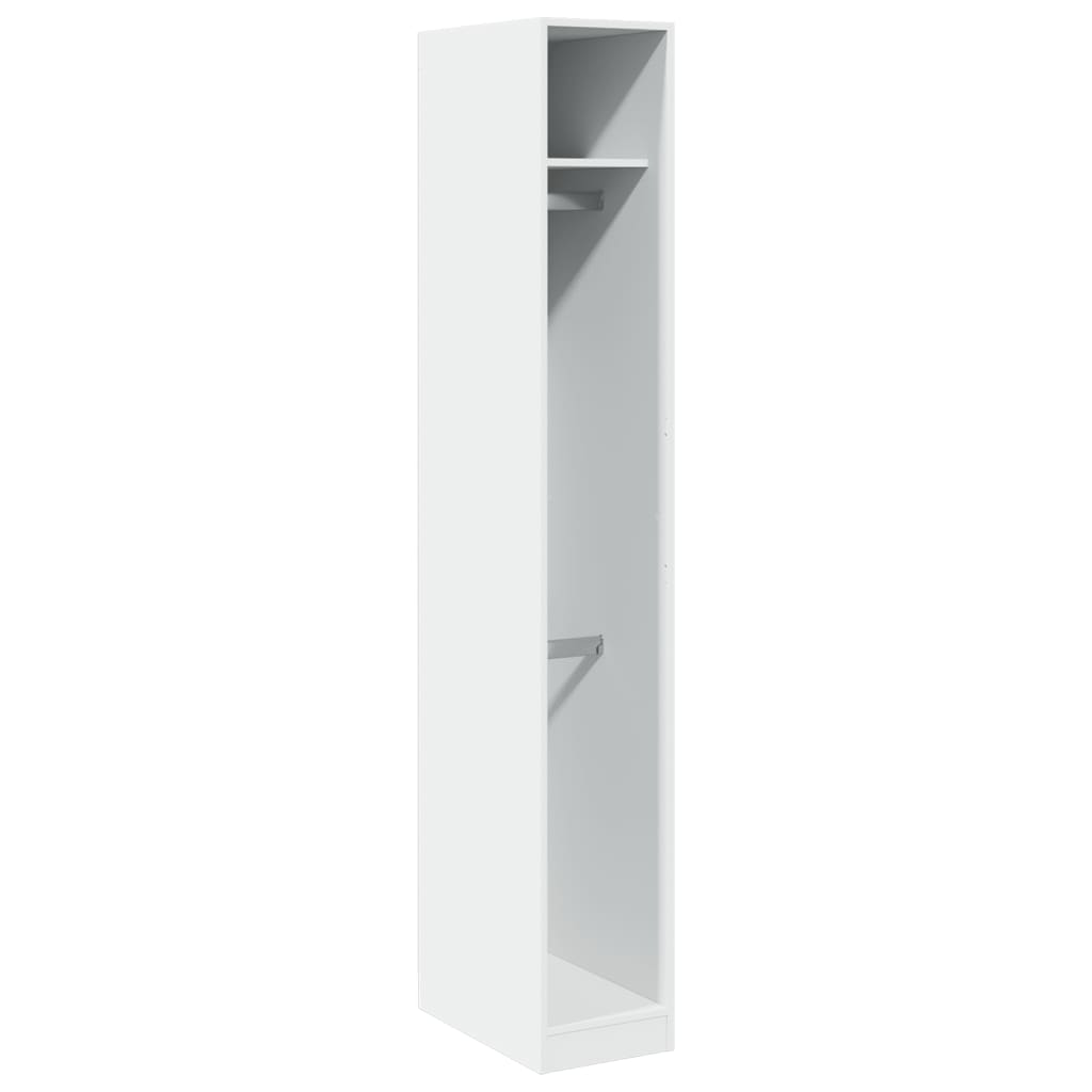 Vidaxl Wardrobe, White, 30X50X200 Cm, Wood-Based Material