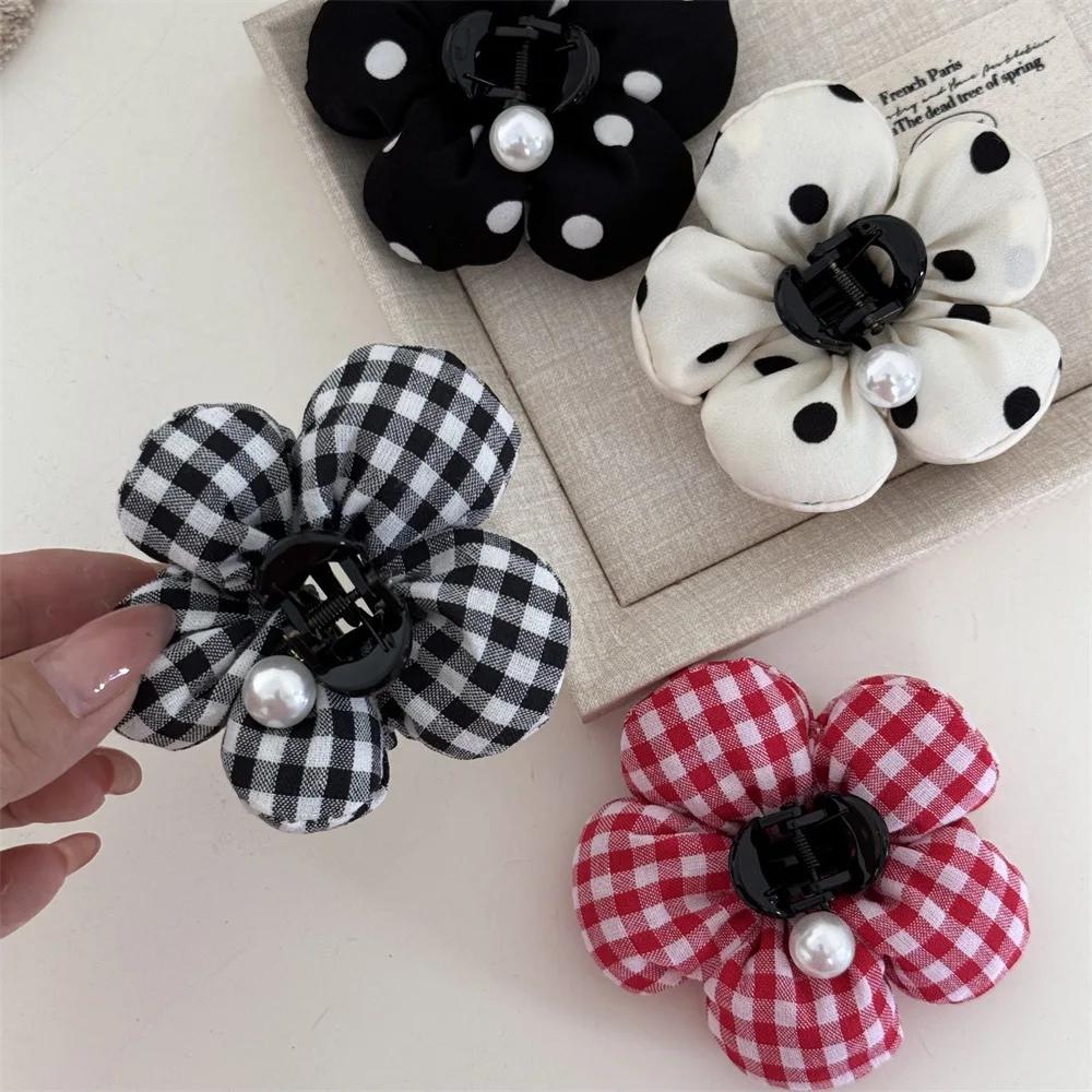 New Korean Creative Flower Hair Claw Headdress Women Girl Trendy Design Hairpin Crab Barrette Vacation Hair Accessories