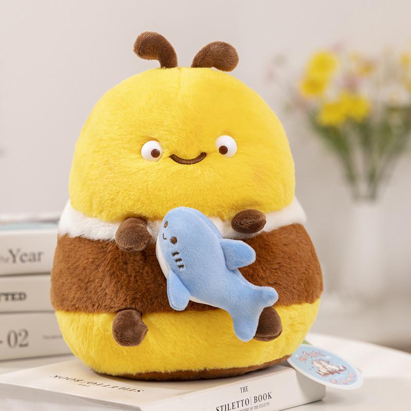 Plush Creative Cute Bee Doll Soft Stuffed Animal Toy Adorable Gift For Kids 25cm 35cm And