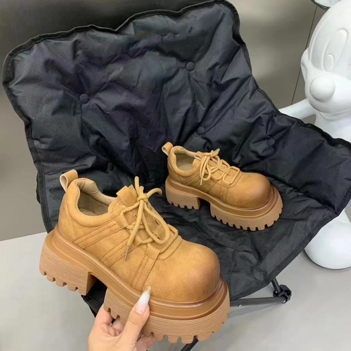 модные женские туфли-лодочки с круглым носком и средним каблуком для женщин — фото 5