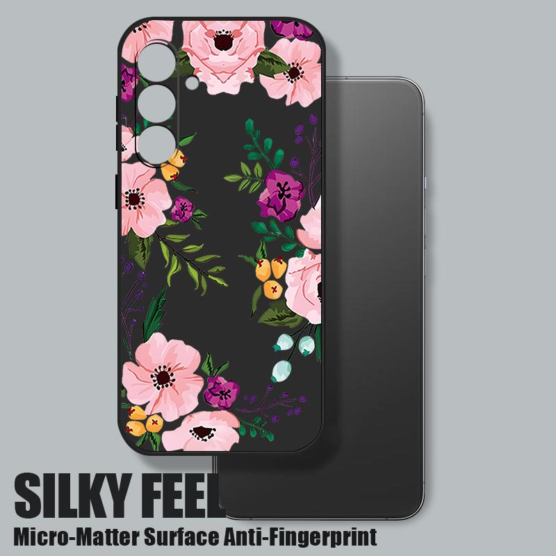 Husă Moale TPU cu Imprimeu Flori de Bujor Pentru Samsung Galaxy S25 S22 S23 S24 Ultra S24 FE A56 A55 A53 A54 A35 A15 A16 A36 5G