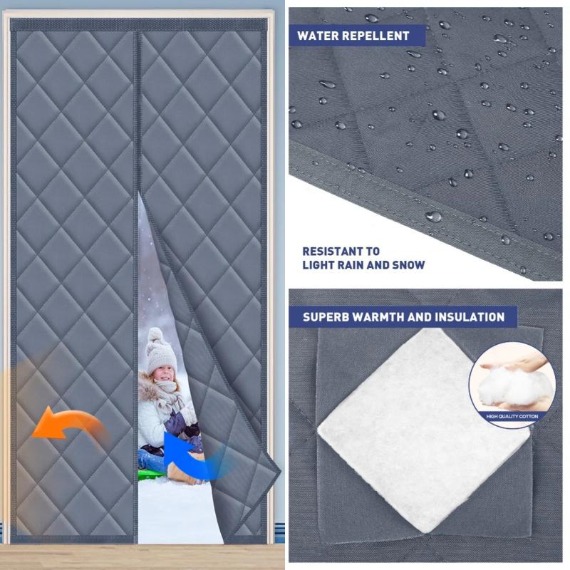 Winter-Baumwolltürvorhang, verdickt, für Klimaanlagen im Haushalt, Wärmedämmung, winddichter Trennvorhang, winddicht