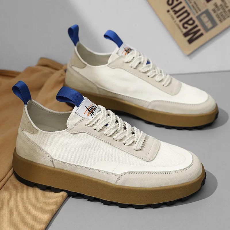 

New Spring Vintage Jogging Shoes for Men Casual Low Top Running Sports Shoes Comfort Trainer Designer Breathable Sneakers 39 белый