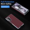For Samsung Galaxy Z Fold6 5G Case Leather+PC Phone Cover with Hinge Protection