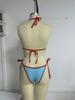 European & American Sexy Houndstooth Tie Halter Triangle Bikini Swimsuit for Women