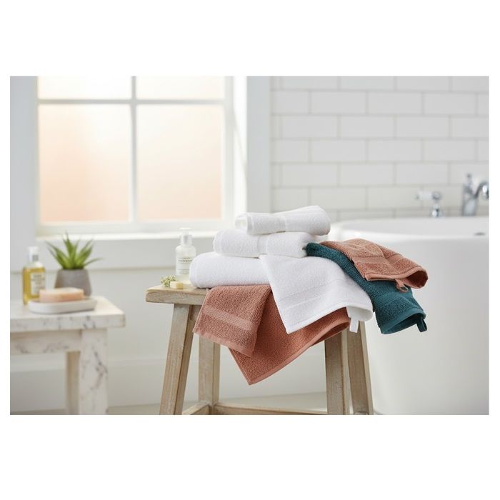 Lot de 2 gants de toilette 15 x 21 cm Lilas rose