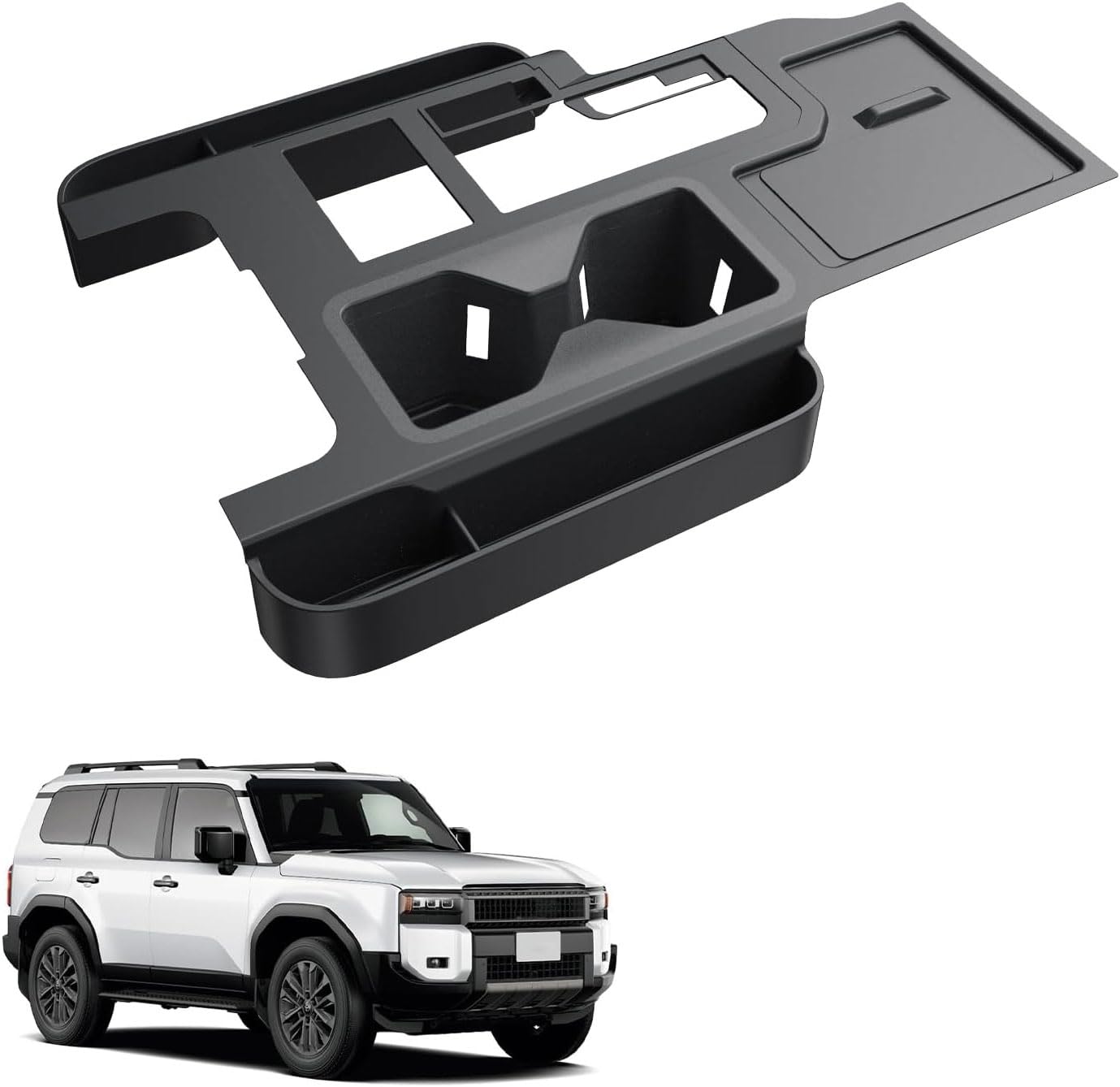 

Подставка-органайзер для Toyota Land Cruiser, Хранение, Удобное хранение в зазорах, LC250, Нескользящий коврик, Ящик, Прочный, Водоотталкивающий, Тихий, Установка, чёрный