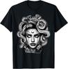 Tattooed Medusa Greek Mythology Blackwork T-Shirt