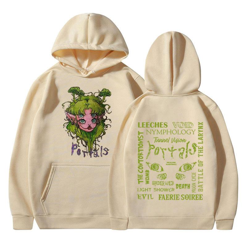 Sanger Melanie Martinez Portals hettegenser Harajuku-klær for menn Vintage gensere Uformell Langermet overdimensjonerte gensere Unisex