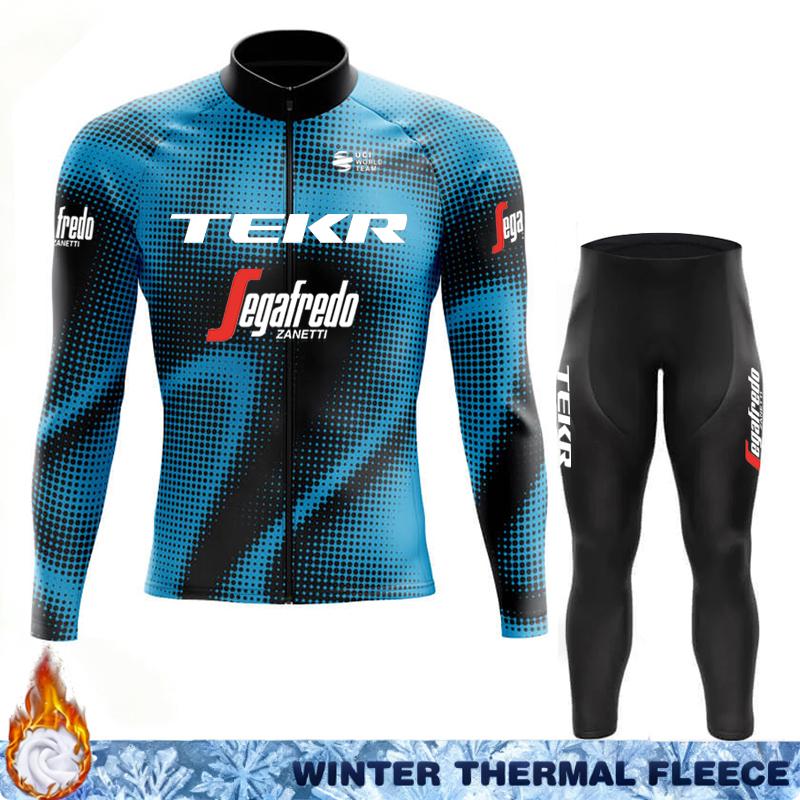 TEKR Man Cycling Maillot Winter Thermal Fleece Clothing Bicycle Clothes Jersey Men 2026 Bib Road Jackets Set Sportswear Cycle