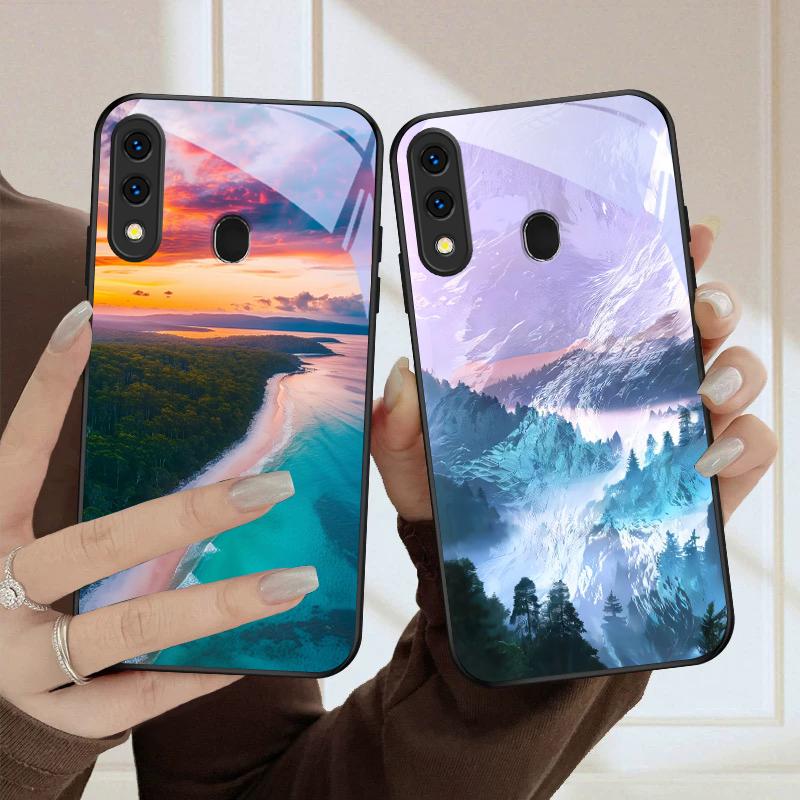 Sea Storm Small Sailboat For Samsung Galaxy A20 A20s 21s A22 A23 A24 A25 A26 A42 A90 A50 A55 52s A56 A70 A71 72 Glass Phone Case