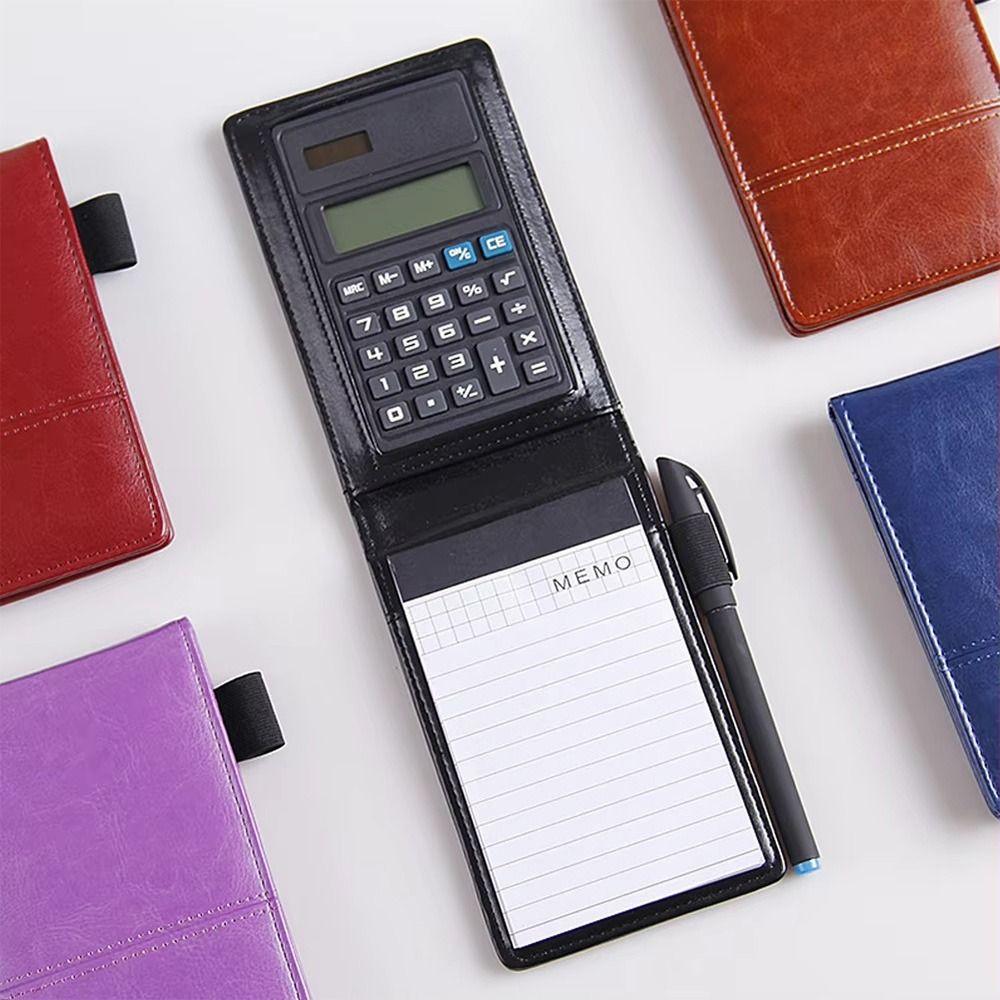 12PCS/Set Carryable Calculator Notebook A7 Memo Pad Simple Notepad School Office Supplies