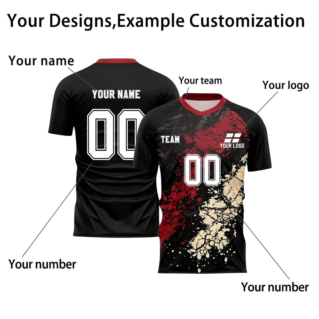 Personalised Tops Shirts Mens Girls With Name Number Custom Football Jerseys For Boys Training Suit