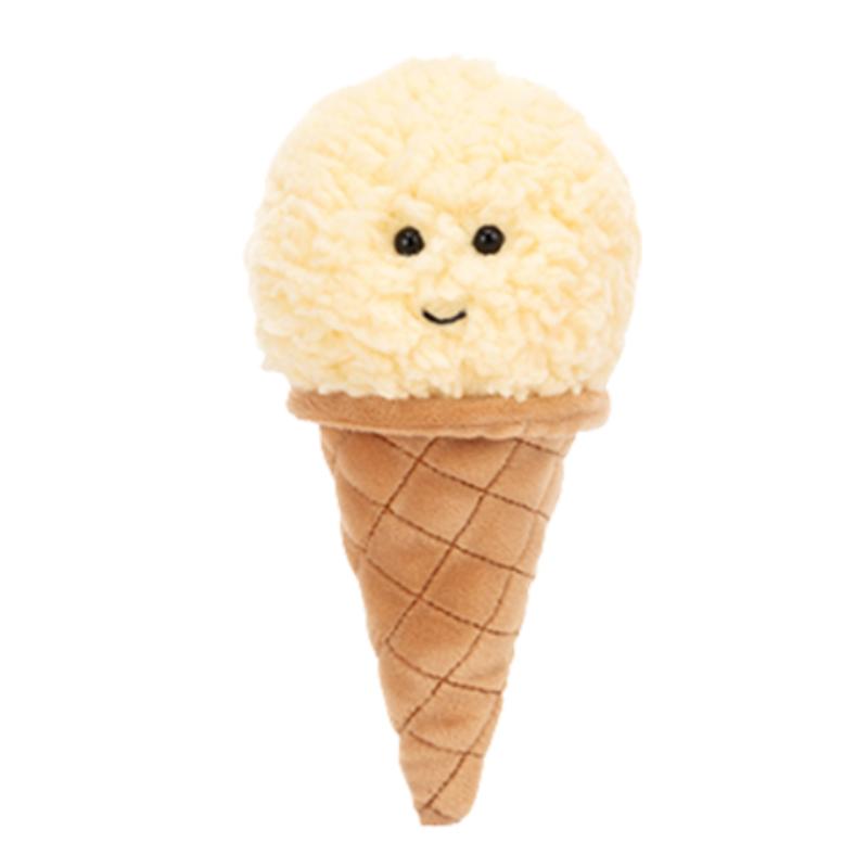 

JELLYCAT Fun Food Series Charming Vanilla Ice Cream Cute Doll Plush Doll 18cm Tall