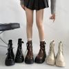 Fashion Women Ankle Boots 2025 Autumn Fashion Retro Comfortable Anti Slip Outdoor Short Boots Chunky Platform PU Leather Botas Mujer