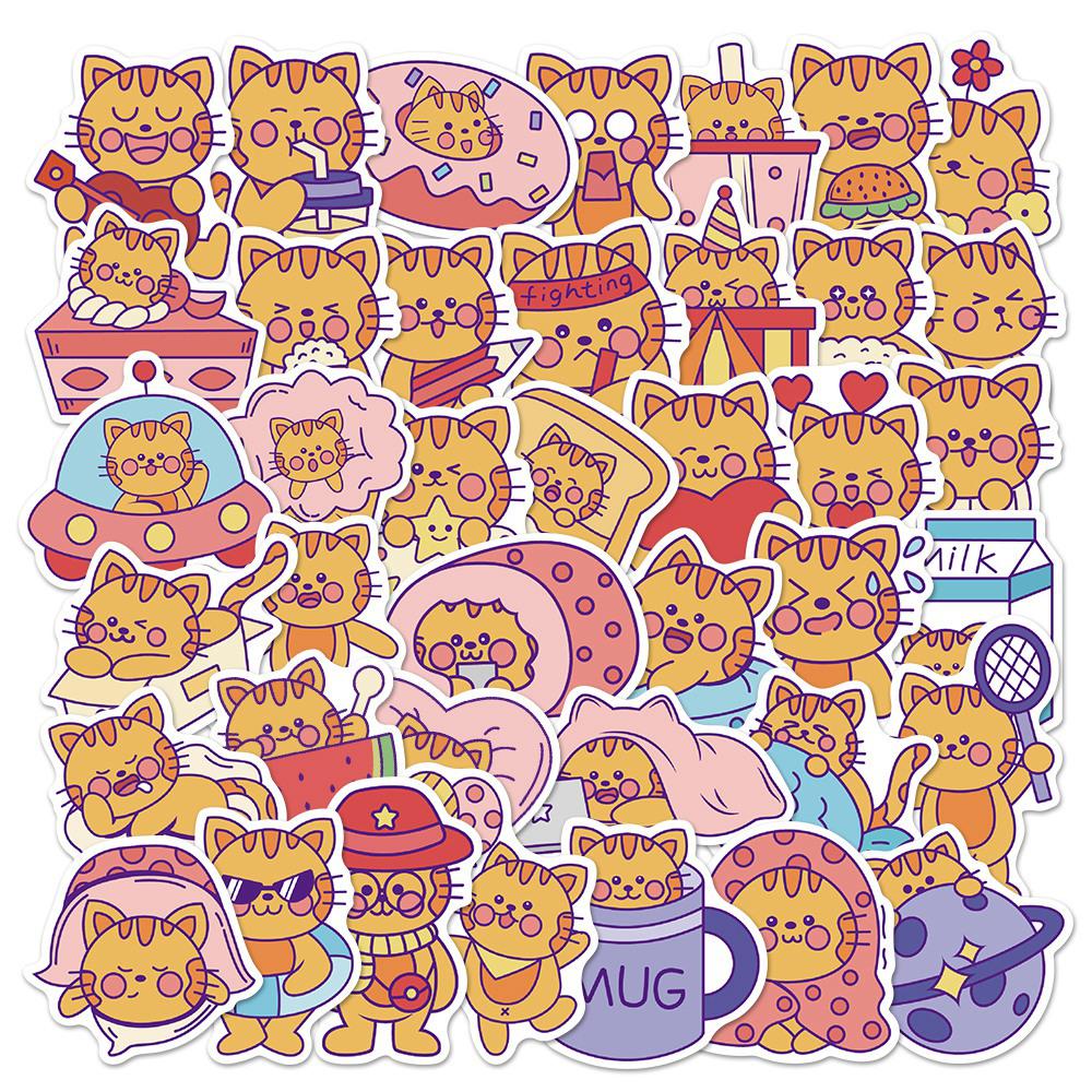 Adorable Kitten & Puppy Stickers: Creative, Waterproof Decals for Notebooks, Bottles, Phones, Skateboards, and Journals.