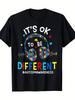 It'S OK To Be Different Cool Autism Awareness Gamer T-Shirt Same Style for Men And Women 2025 Summer