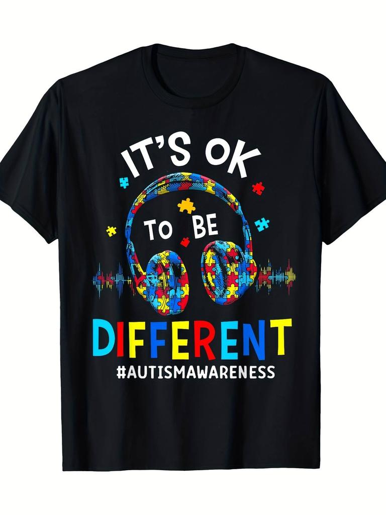 It'S OK to Be Different Cool Autism Awareness Gamer T-Shirt Same Style for Men And Women 2025 Summer
