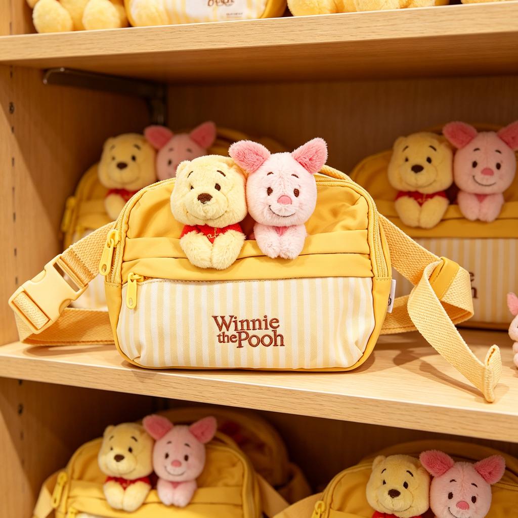 Disney Sac bandoulière Mignon Sac à bandoulière en peluche Sac décontracté avec bandoulière réglable pour femmes et filles
