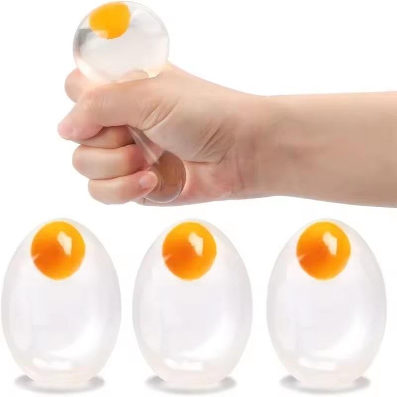 

Summer Festival Squishy Egg Yolk Pinch Ball, Transparent Silicone Squeeze Toy, Adult Stress Relief Gift