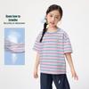 Girl's Striped Short Sleeve T-Shirt with 3D Patch