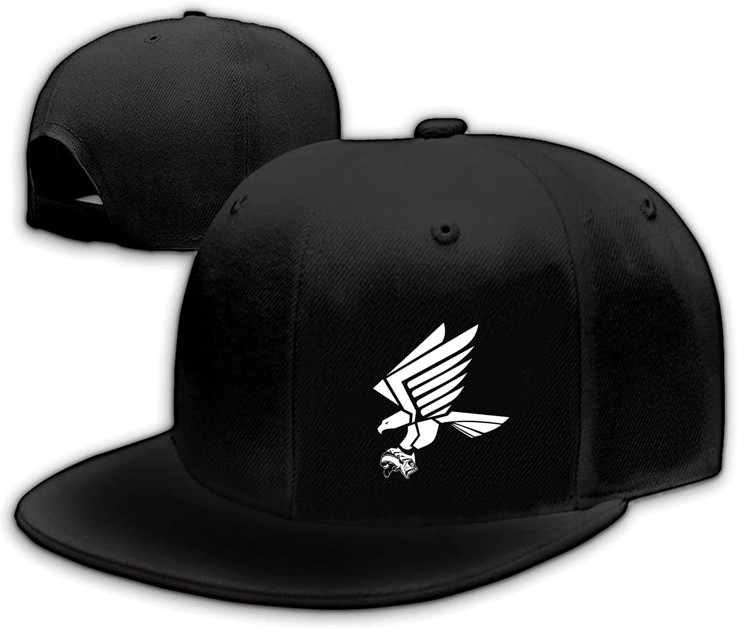 

Rock Skeleton Hand Guitars Flat Bill Snapback Cap Adjustable Baseball Hat for Men Women One Size