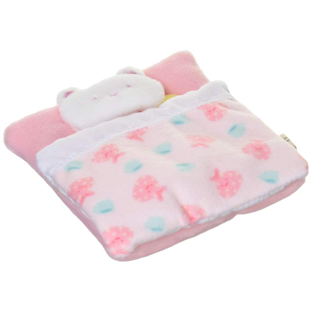 San-X Sumikko Gurashi Plush Toy with Blanket (Shirokuma) MX97501 - Cute and Cuddly Collectible