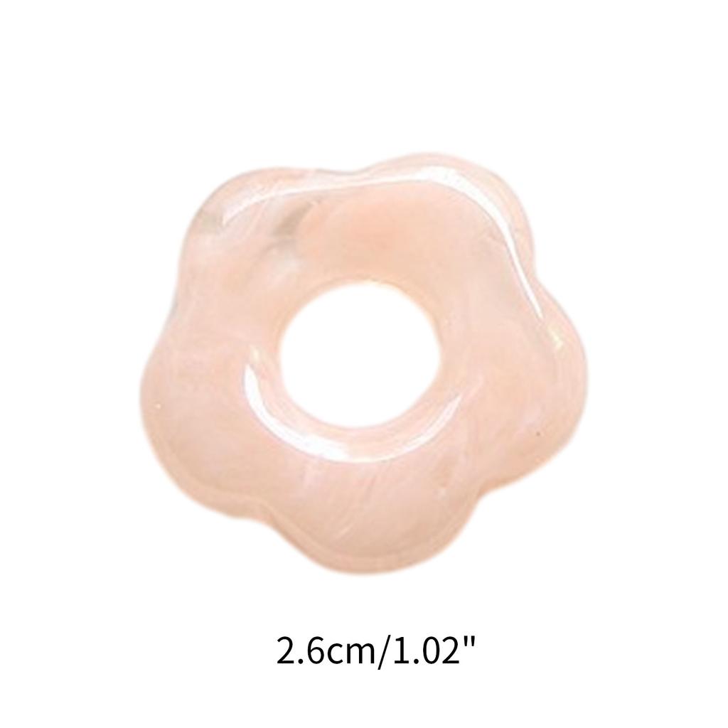Resin Single Holes Flowers Charm Pendants Loose Charm Beads Hollow Five Petal Flower Bead Charm Jewelry Making Tool