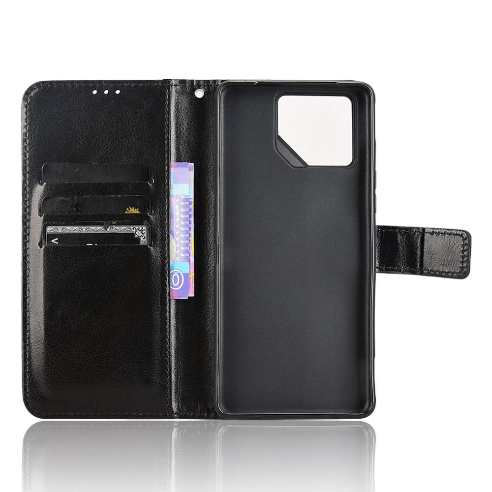 

Для Asus ROG Phone 9 5G/Phone 9 Pro 5G Чохол Текстура Crazy Horse Шкіряний PU Чохол-гаманець для телефону Brown